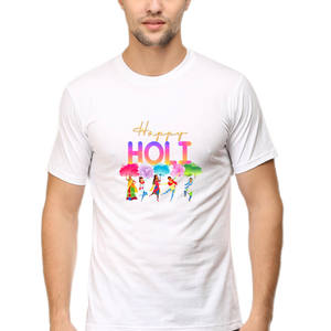 Unisex Half Sleeves T-Shirt - Happy Holi - Anu & Alex