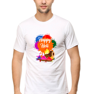 Unisex Half Sleeves T-Shirt - Happy Holi 6 - Anu & Alex