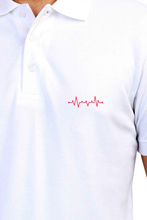 Male Polo Half Sleeve T-Shirt - Heart Beat - Anu & Alex