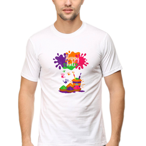 Unisex Half Sleeves T-Shirt - Happy Holi 2 - Anu & Alex