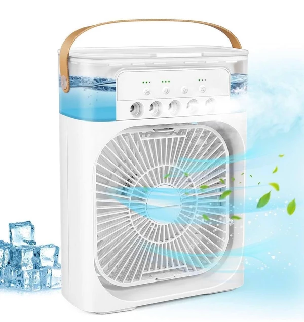 Portable Air Conditioner Fan 7 Color Changing Light (Big / 1 Pc)