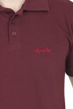 Male Polo Half Sleeve T-Shirt - Heart Beat - Anu & Alex