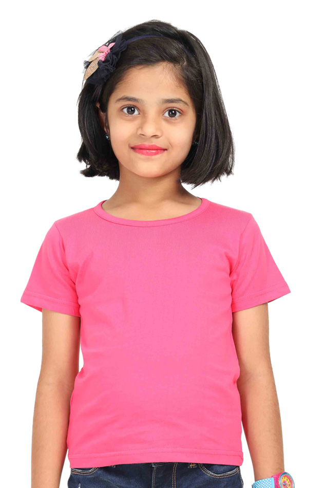 Girl Round Neck Half Sleeve Classic T-Shirt - Anu & Alex