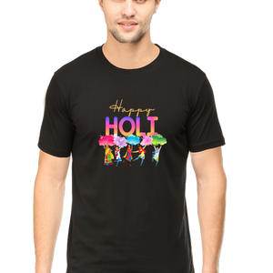 Unisex Half Sleeves T-Shirt - Happy Holi - Anu & Alex