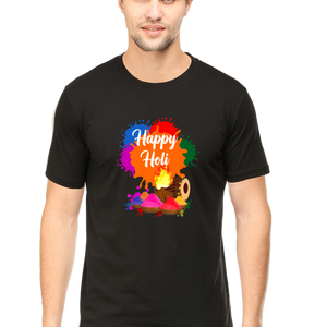 Unisex Half Sleeves T-Shirt - Happy Holi 6 - Anu & Alex