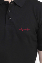 Male Polo Half Sleeve T-Shirt - Heart Beat - Anu & Alex