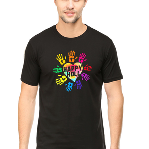 Unisex Half Sleeves T-Shirt - Happy Holi - Anu & Alex