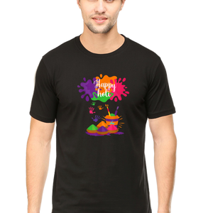 Unisex Half Sleeves T-Shirt - Happy Holi 2 - Anu & Alex