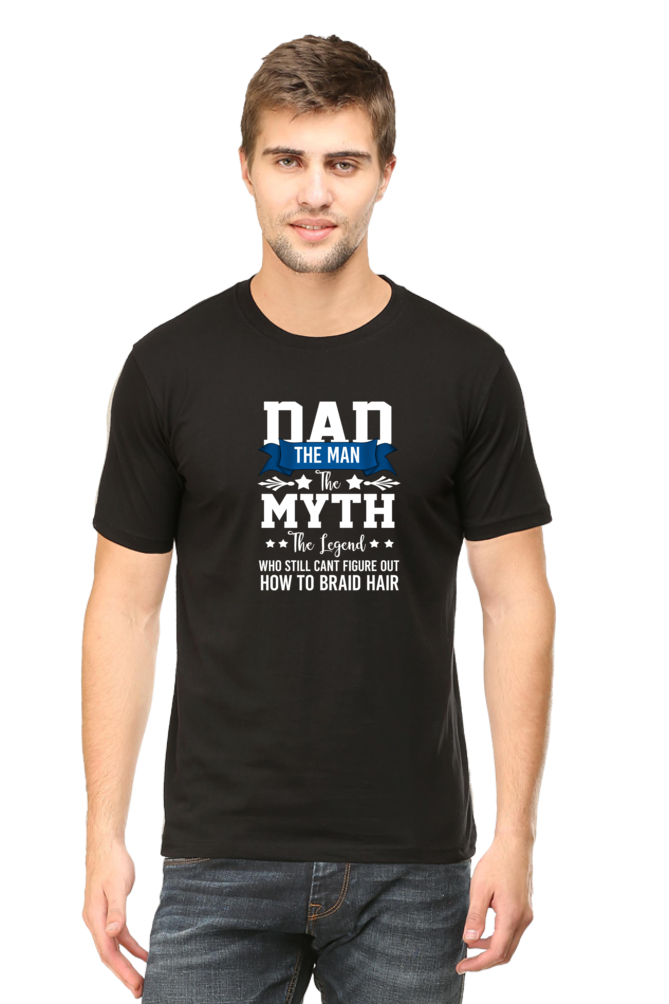 Men Half Sleeves Classic T-Shirt - Dad The Man - Anu & Alex