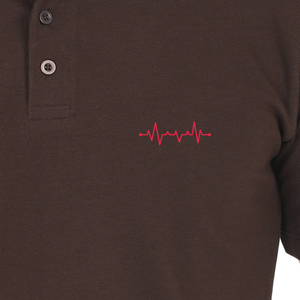 Male Polo Half Sleeve T-Shirt - Heart Beat - Anu & Alex