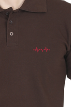 Male Polo Half Sleeve T-Shirt - Heart Beat - Anu & Alex