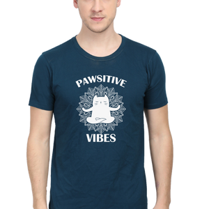 Men Half Sleeves Classic T-Shirt - Pawsitive-Vibes - Anu & Alex