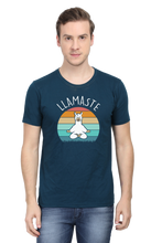 Men Half Sleeves Classic T-Shirt - Lama Yoga Pose Meditation - Anu & Alex