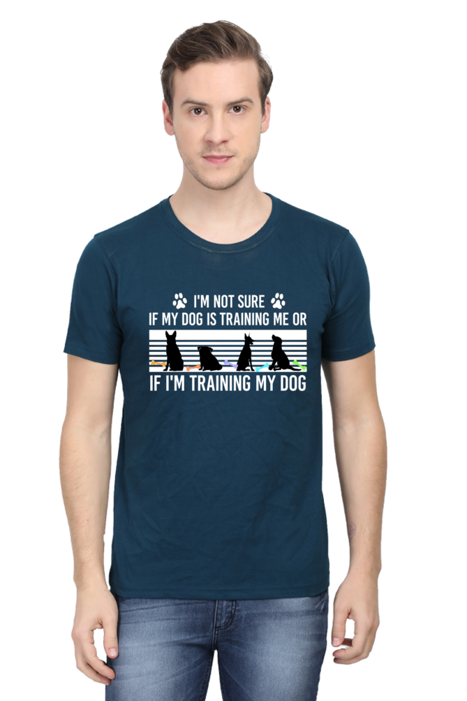 Men Half Sleeves Classic T-Shirt - Dog Training - Anu & Alex