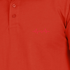 Male Polo Half Sleeve T-Shirt - Heart Beat - Anu & Alex