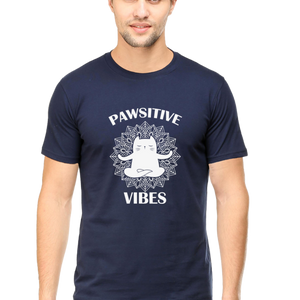 Men Half Sleeves Classic T-Shirt - Pawsitive-Vibes - Anu & Alex