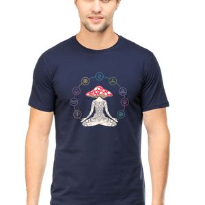 Men Half Sleeves Classic T-Shirt - Magic Yoga Meditation - Anu & Alex