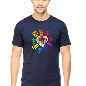 Unisex Half Sleeves T-Shirt - Happy Holi - Anu & Alex