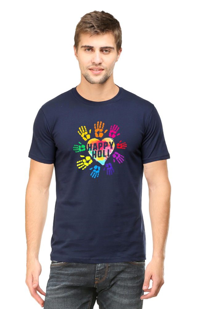 Unisex Half Sleeves T-Shirt - Happy Holi - Anu & Alex