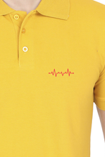 Male Polo Half Sleeve T-Shirt - Heart Beat - Anu & Alex