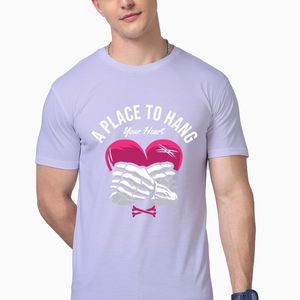 Half Sleeves T-Shirts printed with "A Place to Hang Your Hearts" - Anu & Alex