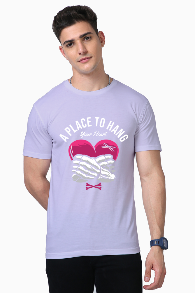 Half Sleeves T-Shirts printed with "A Place to Hang Your Hearts" - Anu & Alex