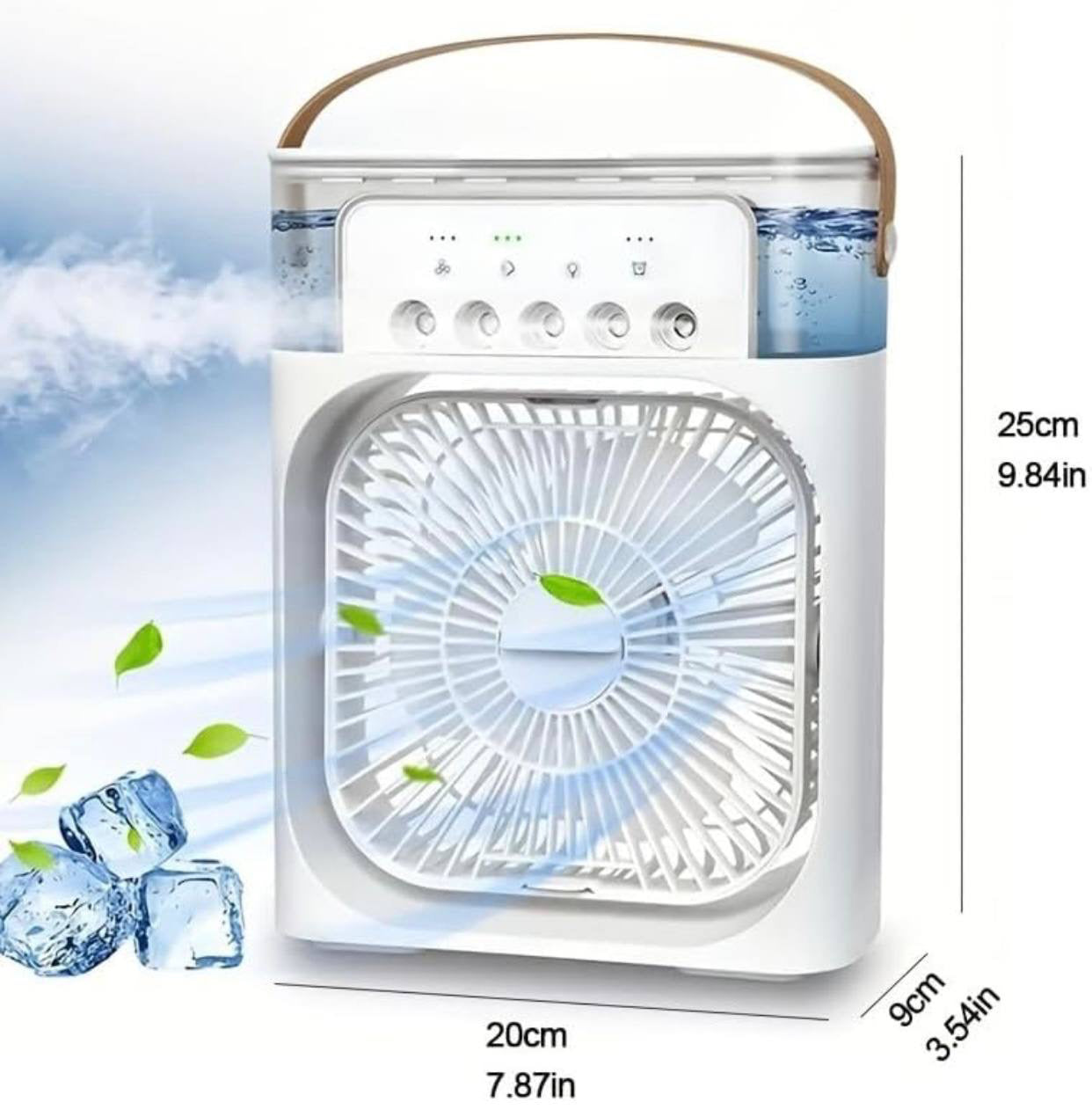 Portable Air Conditioner Fan 7 Color Changing Light (Big / 1 Pc)