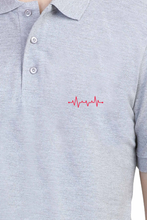 Male Polo Half Sleeve T-Shirt - Heart Beat - Anu & Alex