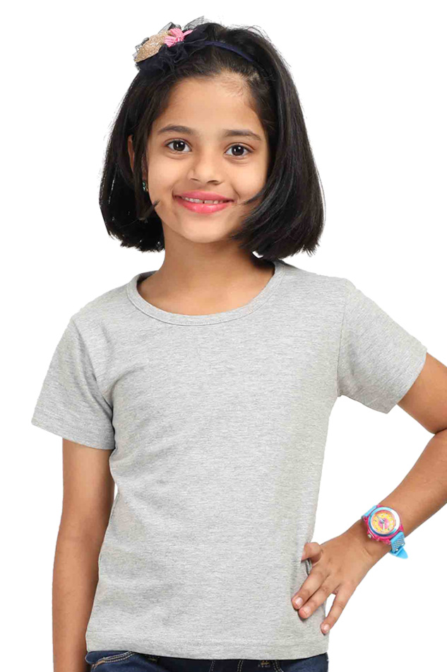 Girl Round Neck Half Sleeve Classic T-Shirt - Anu & Alex