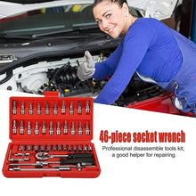 46 in 1 Pcs Tool Kit & Screwdriver set and Precision Socket Set Wrench Set Multi Purpose Combination Tool Case