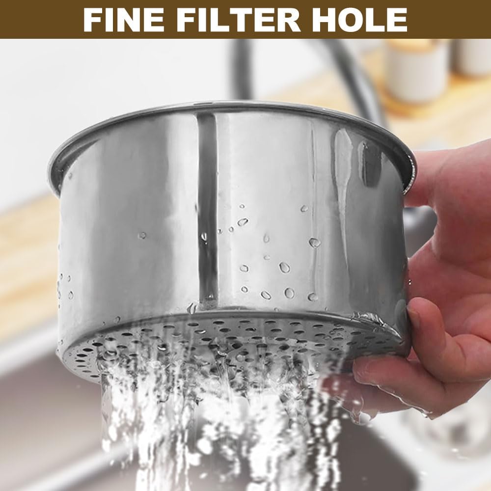 Stainless Steel Swan Sink Strainer Basket, Multifunction Wet & Dry Waste Filter Basket, Kitchen Sink Food Waste Filter for Filtering Kitchen Waste