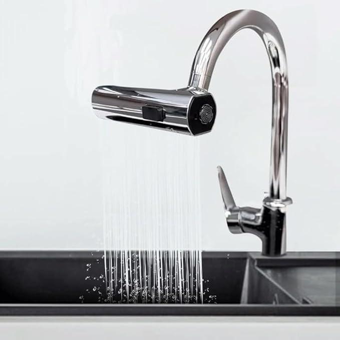 3 in 1 360� Waterfall Kitchen Faucet, Touch Faucet, Extender for Kitchen Sink - Anu & Alex