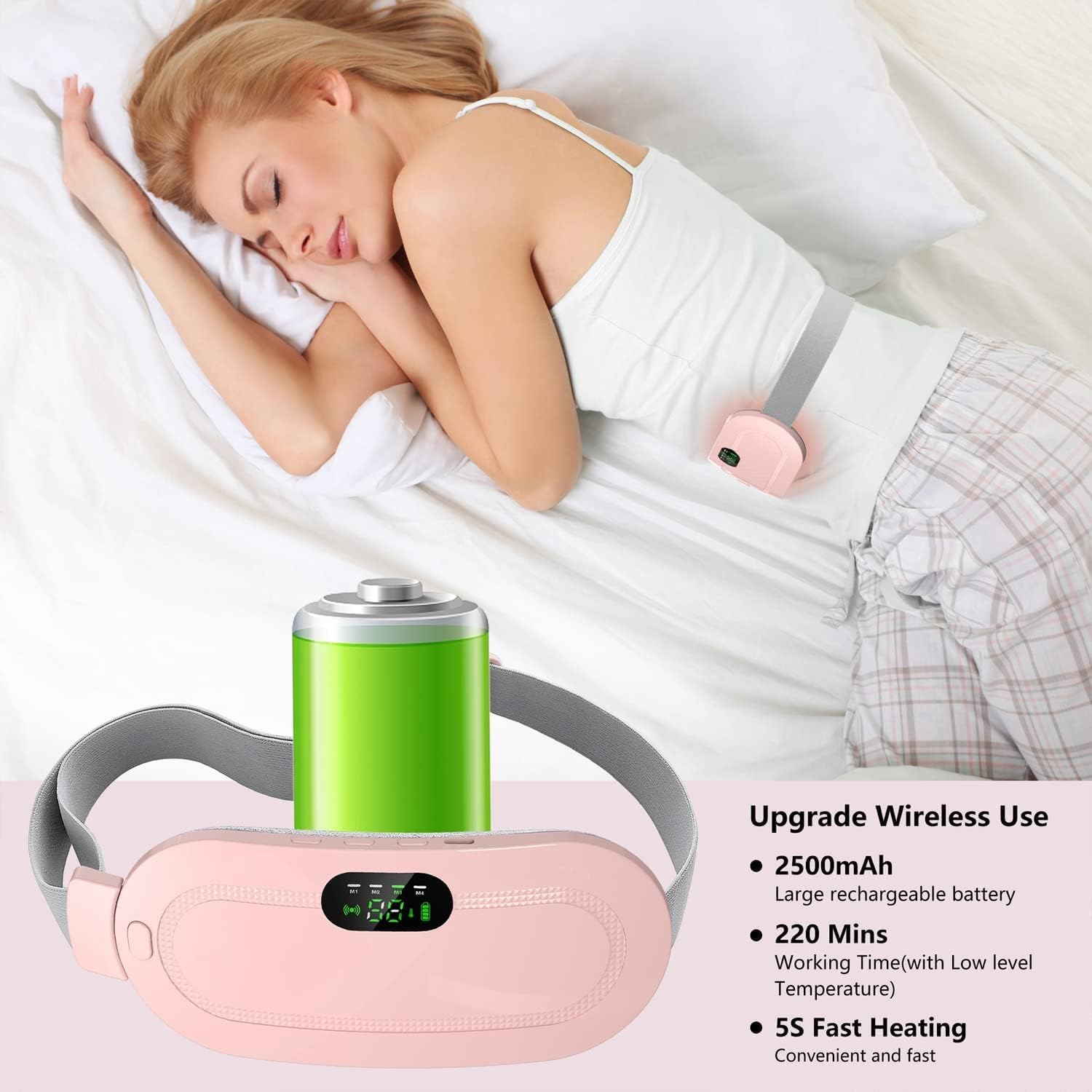 Instant Period Cramp And Pain Relief Heating Pad and Massager