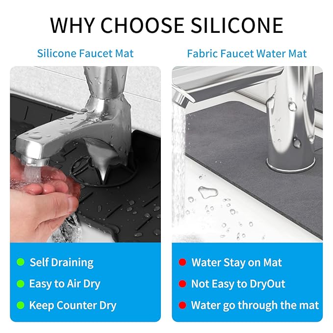 Buy 1 Get 1 Free✨ Kitchen Silicone Faucet Guard & Draining Mat ✨