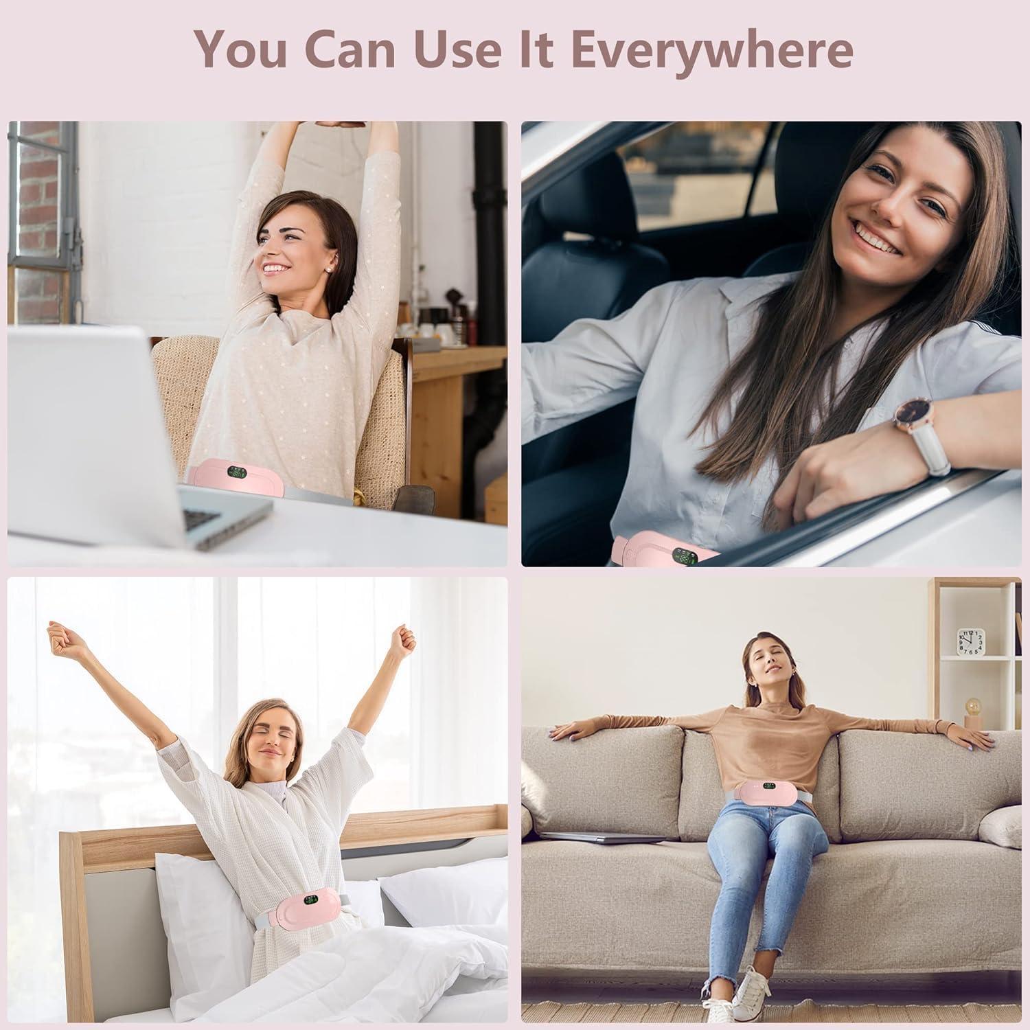 Instant Period Cramp And Pain Relief Heating Pad and Massager