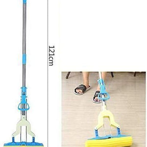 Mop Folding Squeeze Sponge Mop, Stainless Steel Rod-Rubber, Can Expand Cotton Absorbent Mop, Mop Floor Cleaning - Anu & Alex