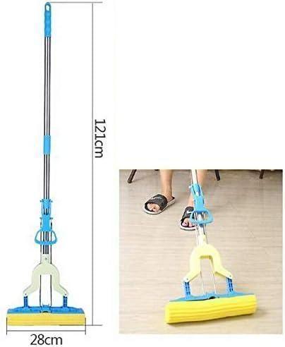 Mop Folding Squeeze Sponge Mop, Stainless Steel Rod-Rubber, Can Expand Cotton Absorbent Mop, Mop Floor Cleaning - Anu & Alex