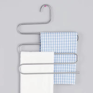 5 Layers Multi-Functional Clothes Hangers Non-Slip Pant Storage Rack Cloth Rack with Multiple Functions for Hanging and Storage