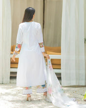 White Kurta with Trousers & With Dupatta