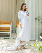 White Kurta with Trousers & With Dupatta