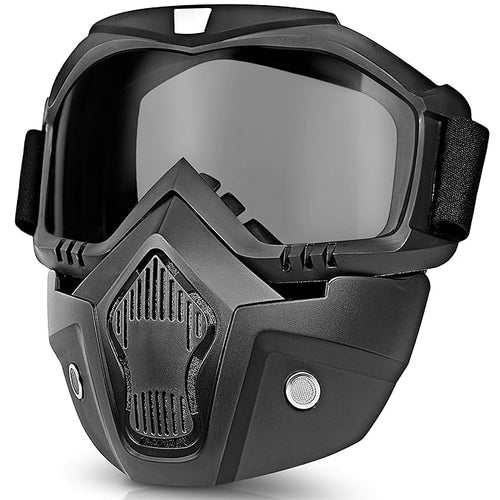 3 in 1 Bike Scoter Motorcycle Protective Goggles Bike Face Mask Bike Face Shield, Clear Visor