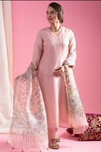 Women Peach Line Chanderi Silk Kurta with Trousers & With Dupatta