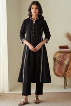 Black Embroidery Kurta Set with Dupatta