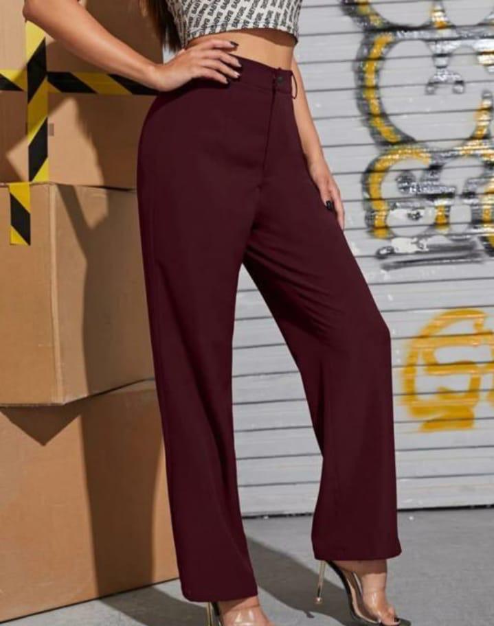 MAROON TROUSERS FOR WOMEN