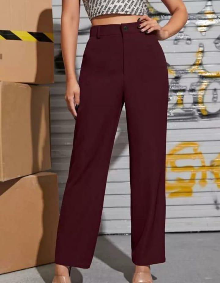 MAROON TROUSERS FOR WOMEN