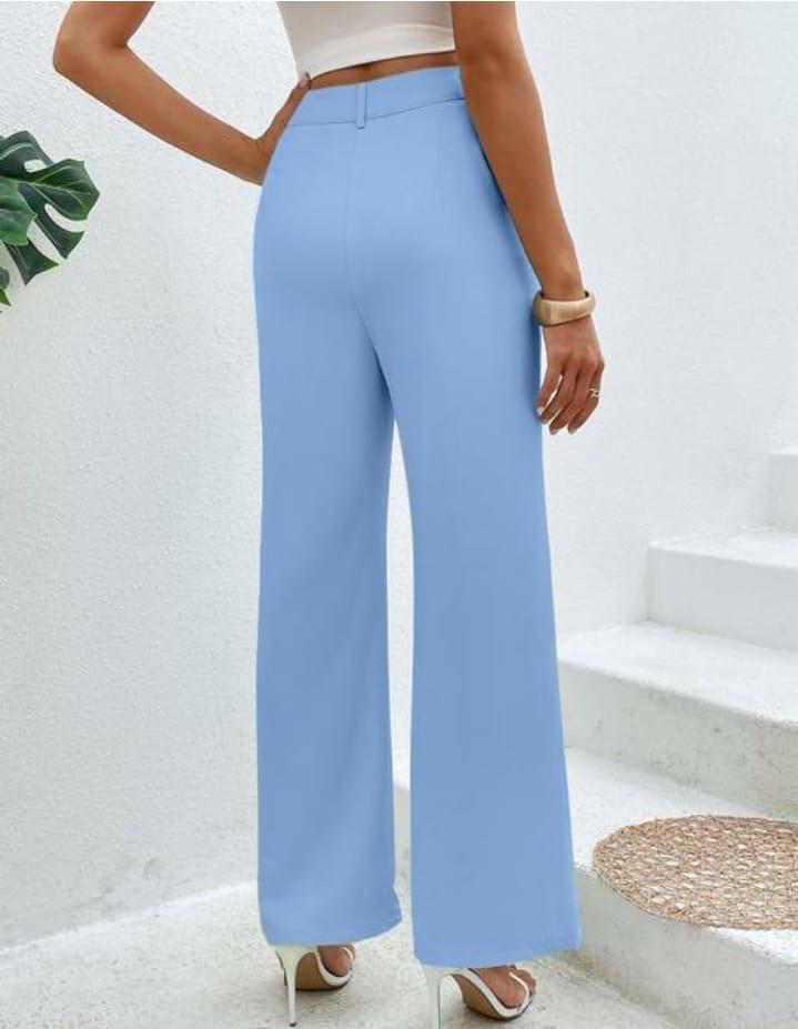 CERULEAN BLUE TROUSERS FOR WOMEN