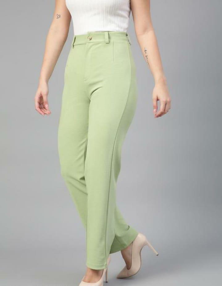 OLIVE GREEN TROUSERS FOR WOMEN