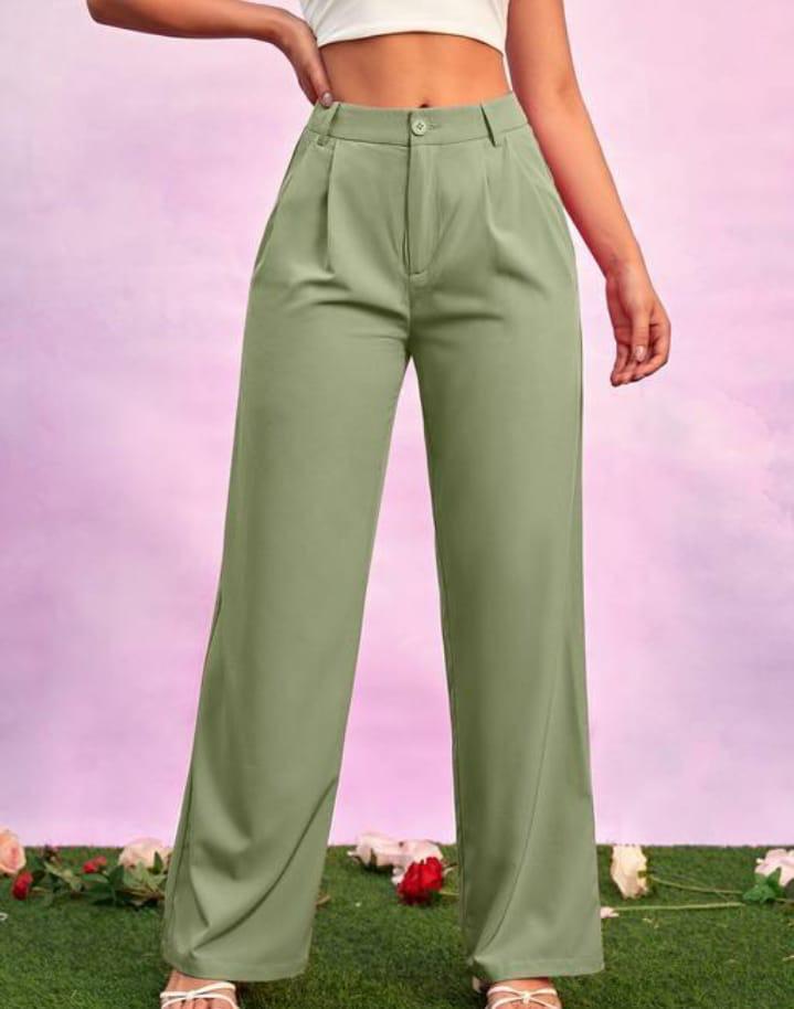 OLIVE GREEN TROUSERS FOR WOMEN