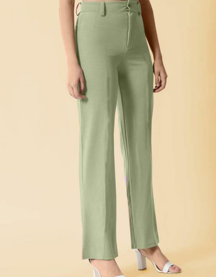 OLIVE GREEN TROUSERS FOR WOMEN