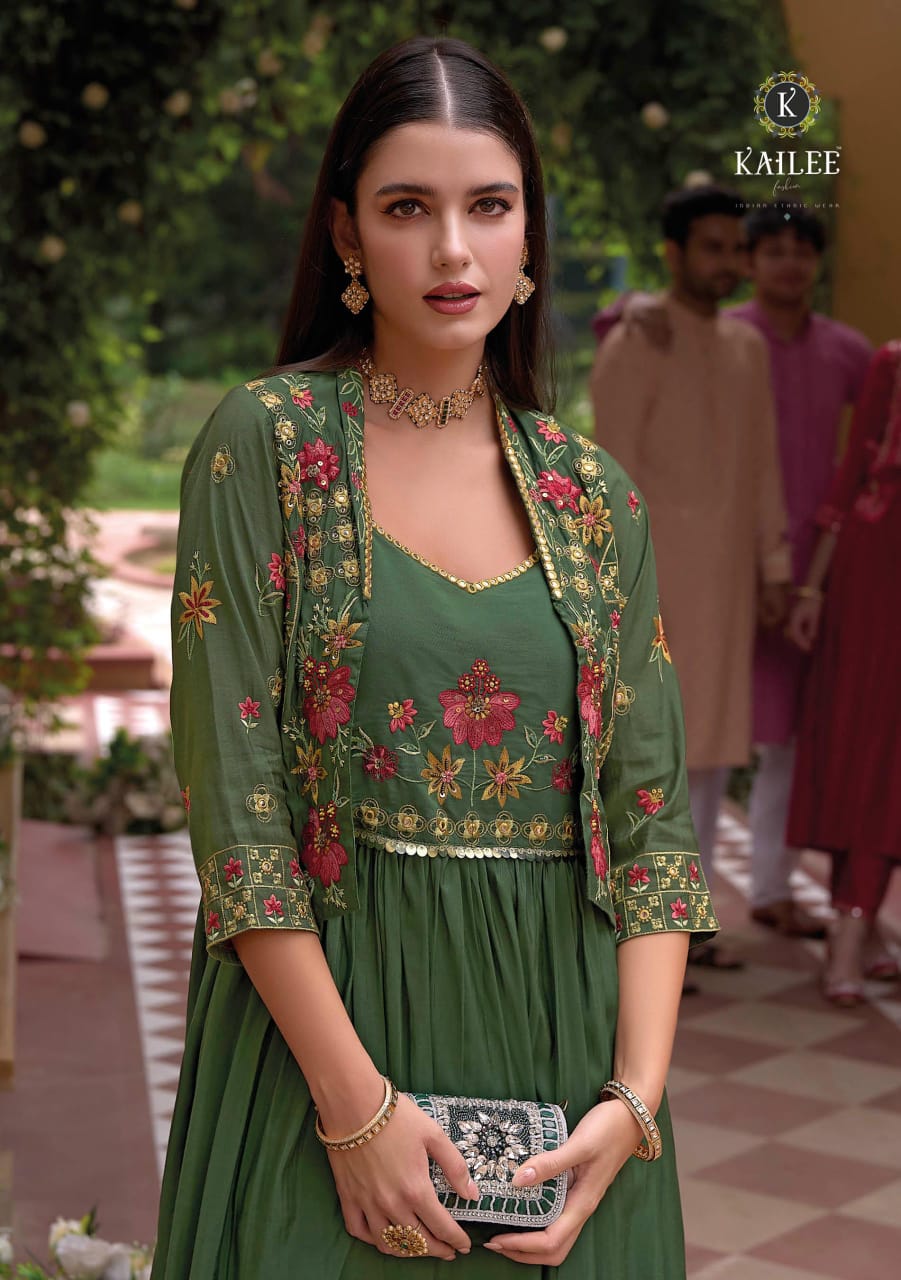 Women Pista Pure Viscouse Silk Kurta with Trousers & With Dupatta